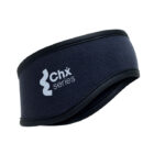 Stirnband Fleece Blau mit markiertem Druckbereich für Ihr Logo