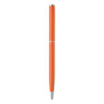 Drehkugelschreiber recy. Alu Orange, geöffnet dargestellt