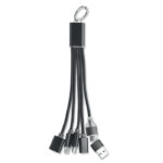 3in1 Ladekabel Schwarz als Werbeartikel mit Logodruck