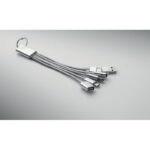 3in1 Ladekabel Silber, Detailaufnahme des Materials