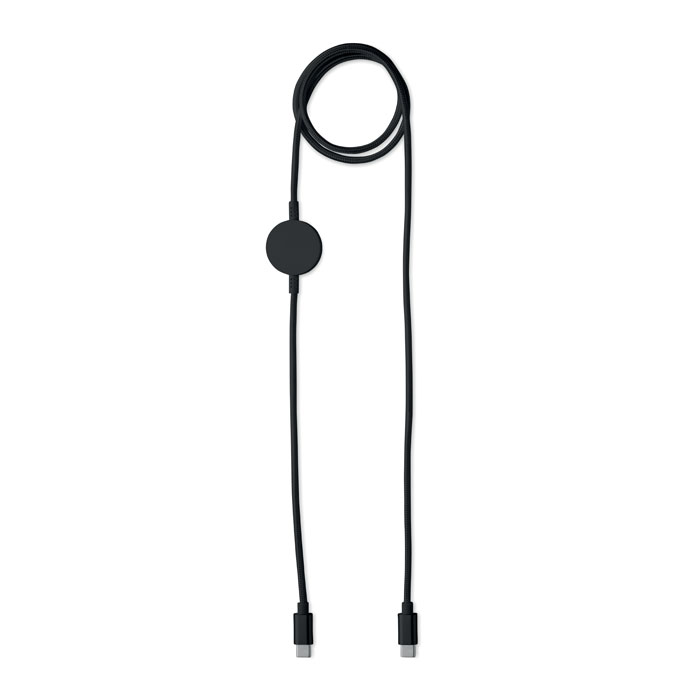 Ladekabel 60W Schwarz Ladekabel 60W Schwarz als Werbeartikel mit Logodruck