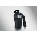 Becher recy. Edelstahl 400ml Schwarz, Rückansicht