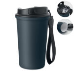 Becher recy. Edelstahl 400ml Blau als Werbeartikel mit Logodruck
