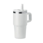 Doppelwandiger Trinkbecher 500ml Weiß als Werbeartikel mit Logodruck