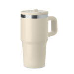 Doppelwandiger Trinkbecher 500ml Braun, Rückansicht