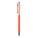 Drehkugelschreiber recy. Alu Orange, geöffnet dargestellt
