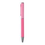 Drehkugelschreiber recy. Alu Rosa, geöffnet dargestellt