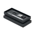 Geschenkset 2-teilig Silber als Werbeartikel mit Logodruck