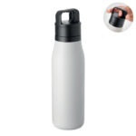 Doppelwandige Flasche 500ml Weiß als Werbeartikel mit Logodruck