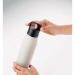 Doppelwandige Flasche 500ml Weiß, Rückansicht