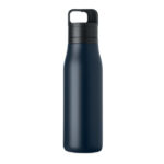 Doppelwandige Flasche 500ml Blau, geöffnet dargestellt