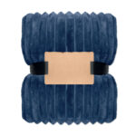 RPET-Fleece-Decke Blau, Rückansicht