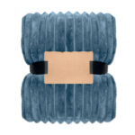 RPET-Fleece-Decke Blau, Rückansicht