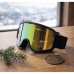 Skibrille UV400 Orange im praktischen Einsatz