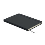 DIN A5 Notizbuch mit Kuli Schwarz von oben