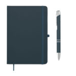 DIN A5 Notizbuch mit Kuli Blau, Rückansicht