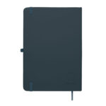 DIN A5 Notizbuch mit Kuli Blau, geöffnet dargestellt