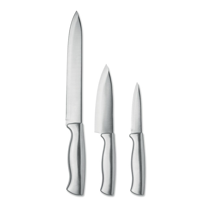 Messer-Set Edelstahl 3-tlg. Messer-Set Edelstahl 3-tlg. als Werbeartikel mit Logodruck