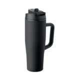 Doppelwandiger Becher 900ml Schwarz, Rückansicht