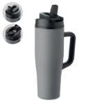 Doppelwandiger Becher 900ml Grau als Werbeartikel mit Logodruck