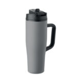 Doppelwandiger Becher 900ml Grau, Rückansicht