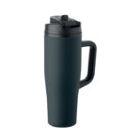 Doppelwandiger Becher 900ml Blau, Rückansicht
