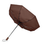 21" Automatik Regenschirm Braun von oben