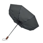 21" Automatik Regenschirm Grau von oben