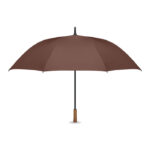 27" Regenschirm Holzgriff Braun als Werbeartikel mit Logodruck
