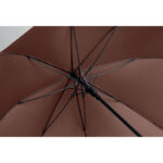 27" Regenschirm Holzgriff Braun von oben