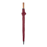 27" Regenschirm Holzgriff Rot, Rückansicht