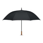 27" Regenschirm Holzgriff Schwarz als Werbeartikel mit Logodruck