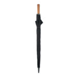 27" Regenschirm Holzgriff Schwarz, Rückansicht