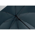 27" Regenschirm Holzgriff Blau von oben