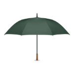 27" Regenschirm Holzgriff Gruen als Werbeartikel mit Logodruck