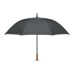27" Regenschirm Holzgriff Grau als Werbeartikel mit Logodruck