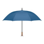 27" Regenschirm Holzgriff Blau als Werbeartikel mit Logodruck