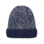 Beanie mit Bündchen Blau, Rückansicht