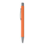 Druckkugelschreiber recy. Alu Orange, Rückansicht