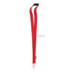 Lanyard RPET 20mm Rot als Werbeartikel mit Logodruck