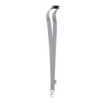Lanyard RPET 20mm Grau als Werbeartikel mit Logodruck
