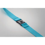Lanyard RPET 20mm Blau, Detailaufnahme des Materials