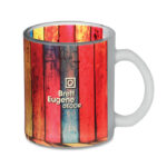 Kaffeebecher aus Glas 300 ml mit markiertem Druckbereich für Ihr Logo