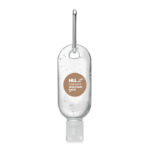 Handreinigungsgel 30ml mit markiertem Druckbereich für Ihr Logo