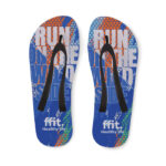 Sublimation-zehensandalen 42-44 mit markiertem Druckbereich für Ihr Logo