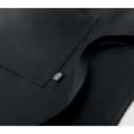 Hanf Küchenschürze 200g/m² Schwarz, Detailaufnahme des Materials