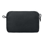 Hanf Kosmetiktasche 200g/m² Schwarz, Rückansicht