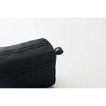 Hanf Kosmetiktasche 200g/m² Schwarz, Detailaufnahme des Materials