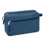 Hanf Kosmetiktasche 200g/m² Blau als Werbeartikel mit Logodruck