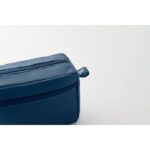 Hanf Kosmetiktasche 200g/m² Blau, Detailaufnahme des Materials